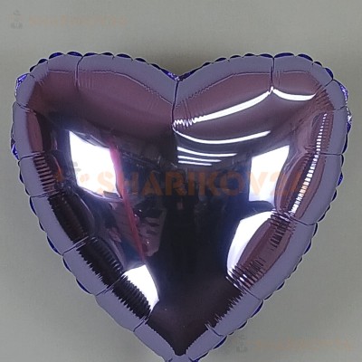 Шар (18''/46 см) Сердце, Сиреневый